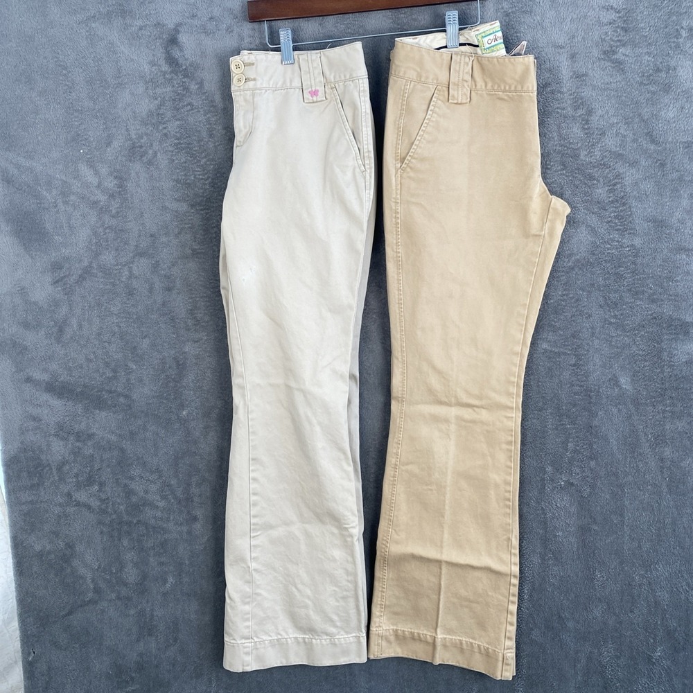 Aeropostale 5/6 khaki pants lot of 2 boot cut Y2K